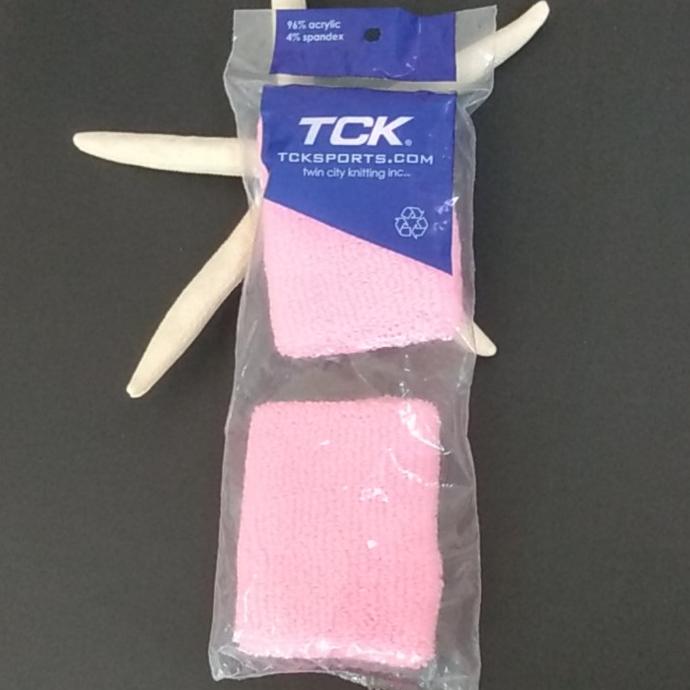 Vintage Hot Pink Tennis sport Wristbands TCK